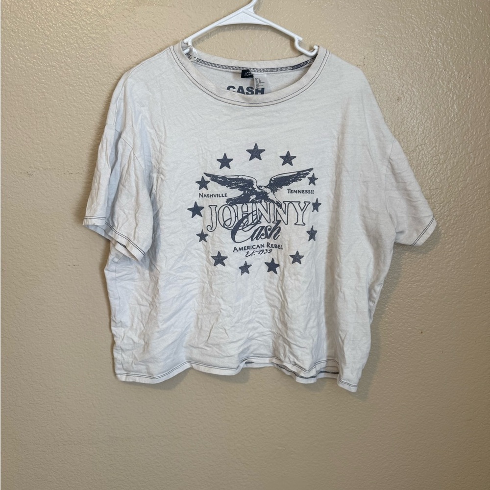 H&M White Graphic T-Shirt
